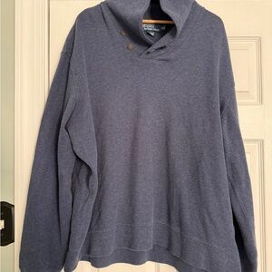 Ralph Lauren Men's Heather Blue Turtleneck Sweater